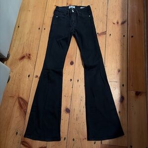 Women's FRAME le high flare in Vian black size 24